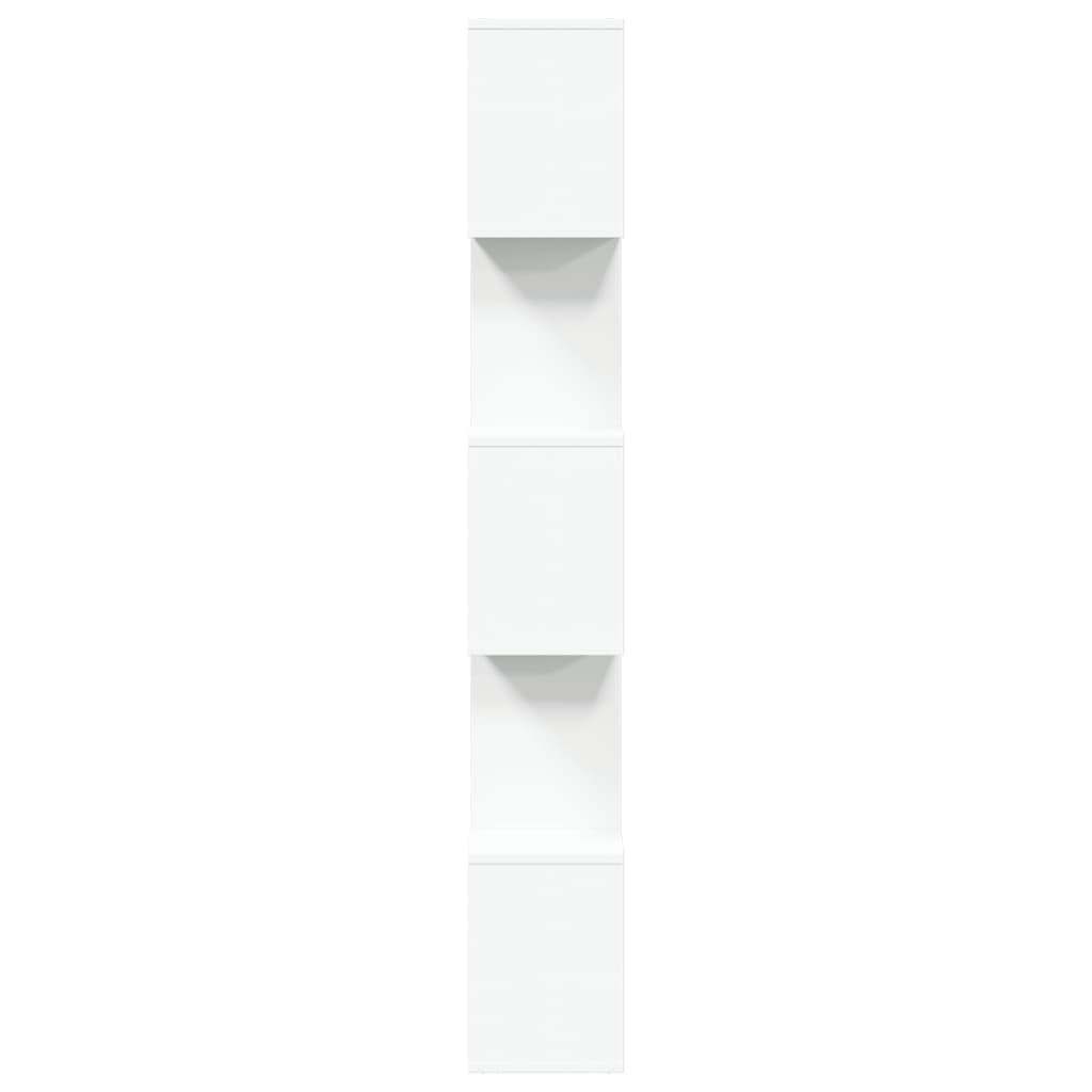 Bibliothèque séparateur de pièce 5 niveaux blanc 70x24x161 cm en bois