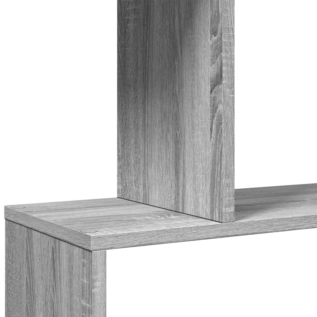 Bibliothèque séparateur de pièce 5 niveaux gris Sonoma 70x24x161 cm