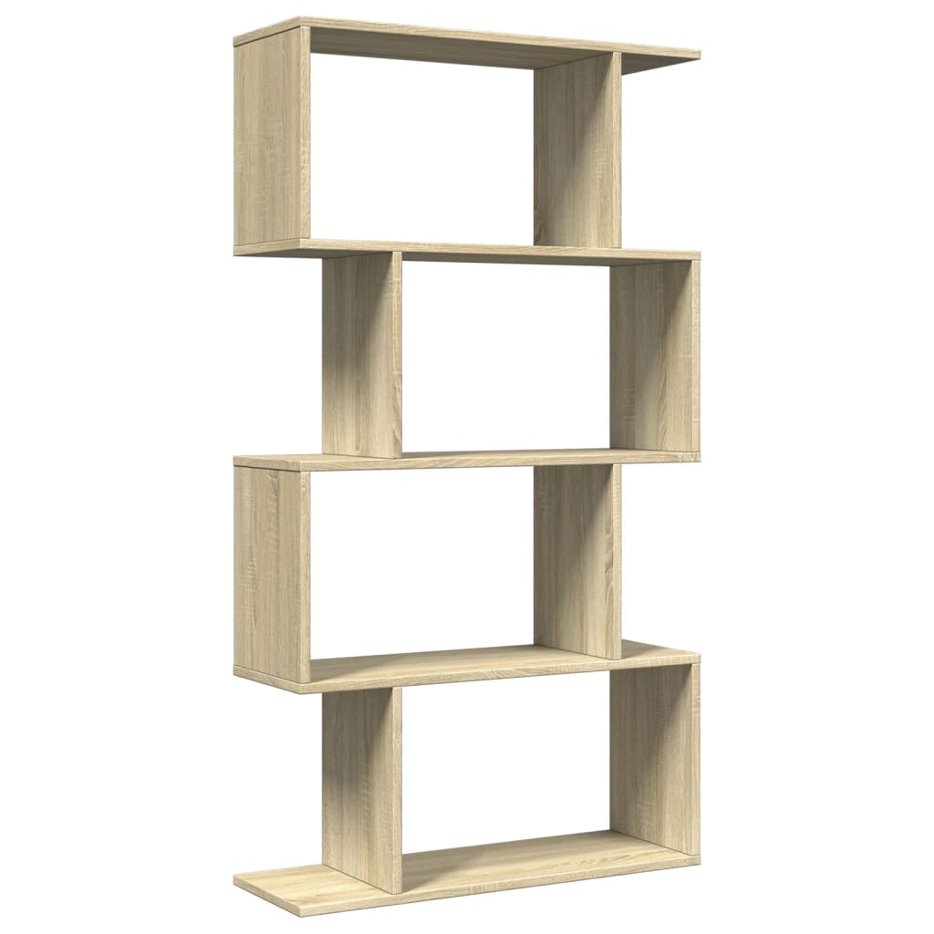 Bibliothèque séparateur de pièce 4 étagères Chêne Sonoma 70x24x129 cm