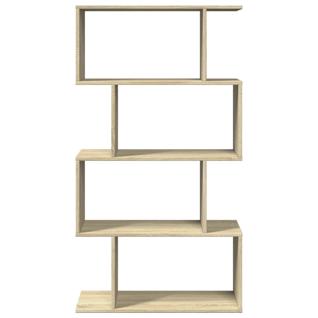 Bibliothèque séparateur de pièce 4 étagères Chêne Sonoma 70x24x129 cm