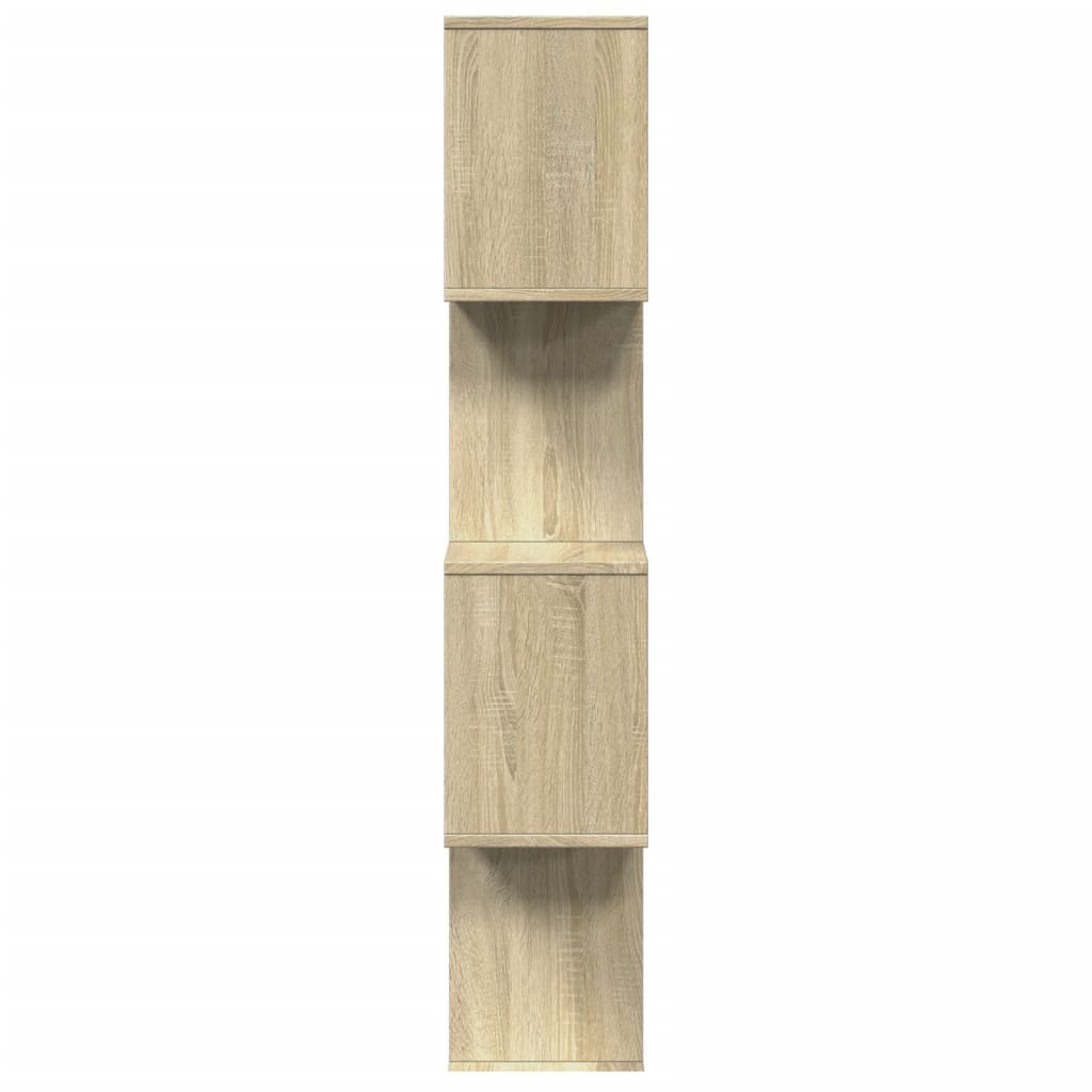 Bibliothèque séparateur de pièce 4 étagères Chêne Sonoma 70x24x129 cm