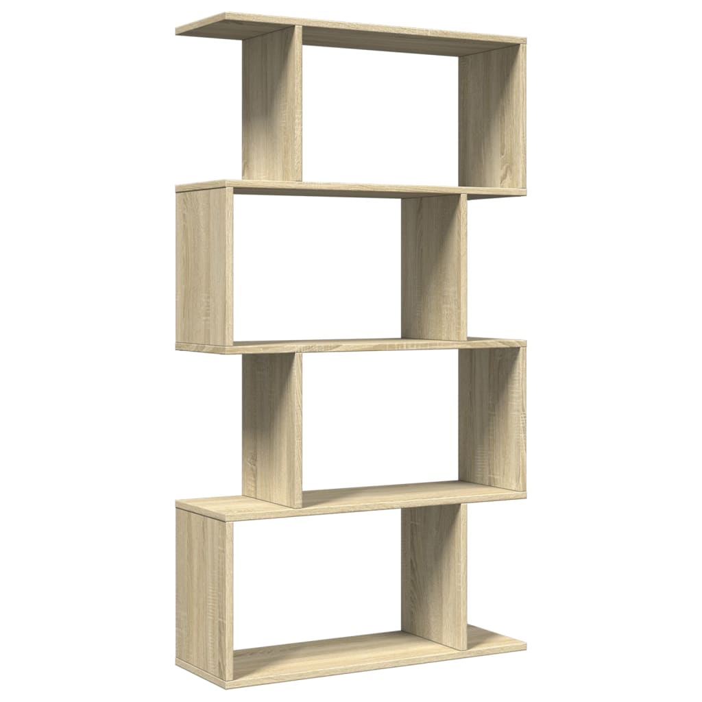 Bibliothèque séparateur de pièce 4 étagères Chêne Sonoma 70x24x129 cm