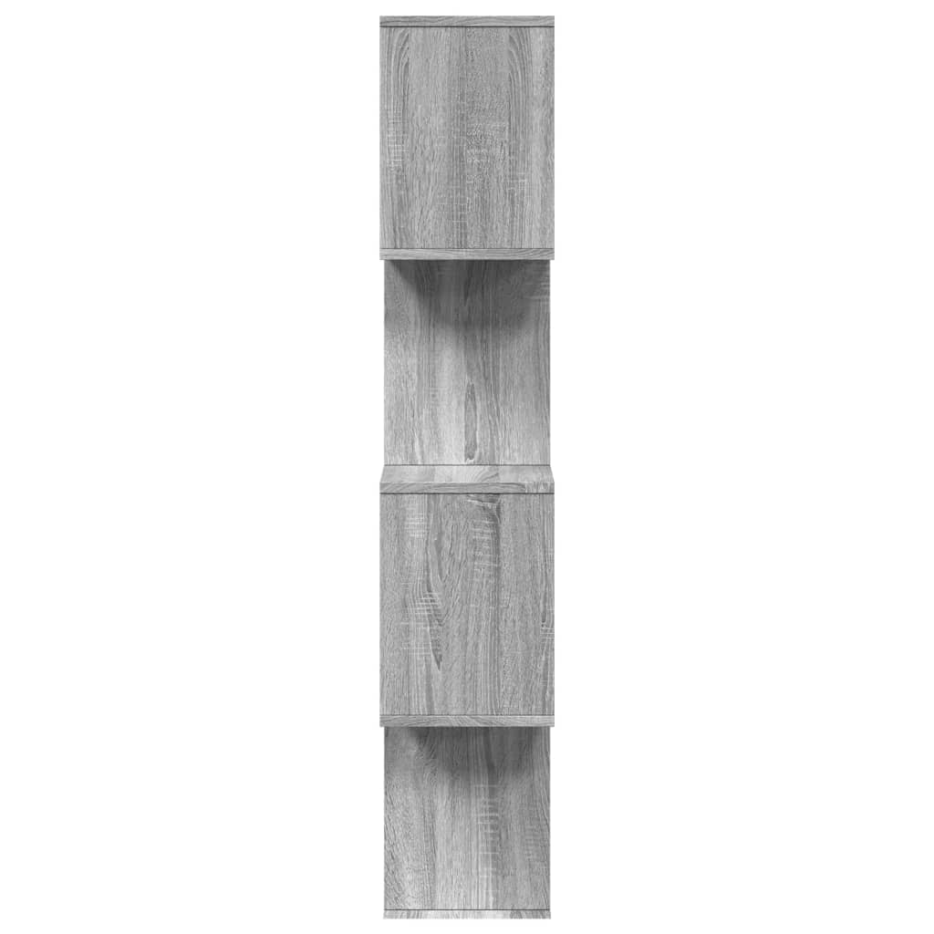 Bibliothèque séparateur de pièce 4 étagères gris Sonoma 70x24x129 cm