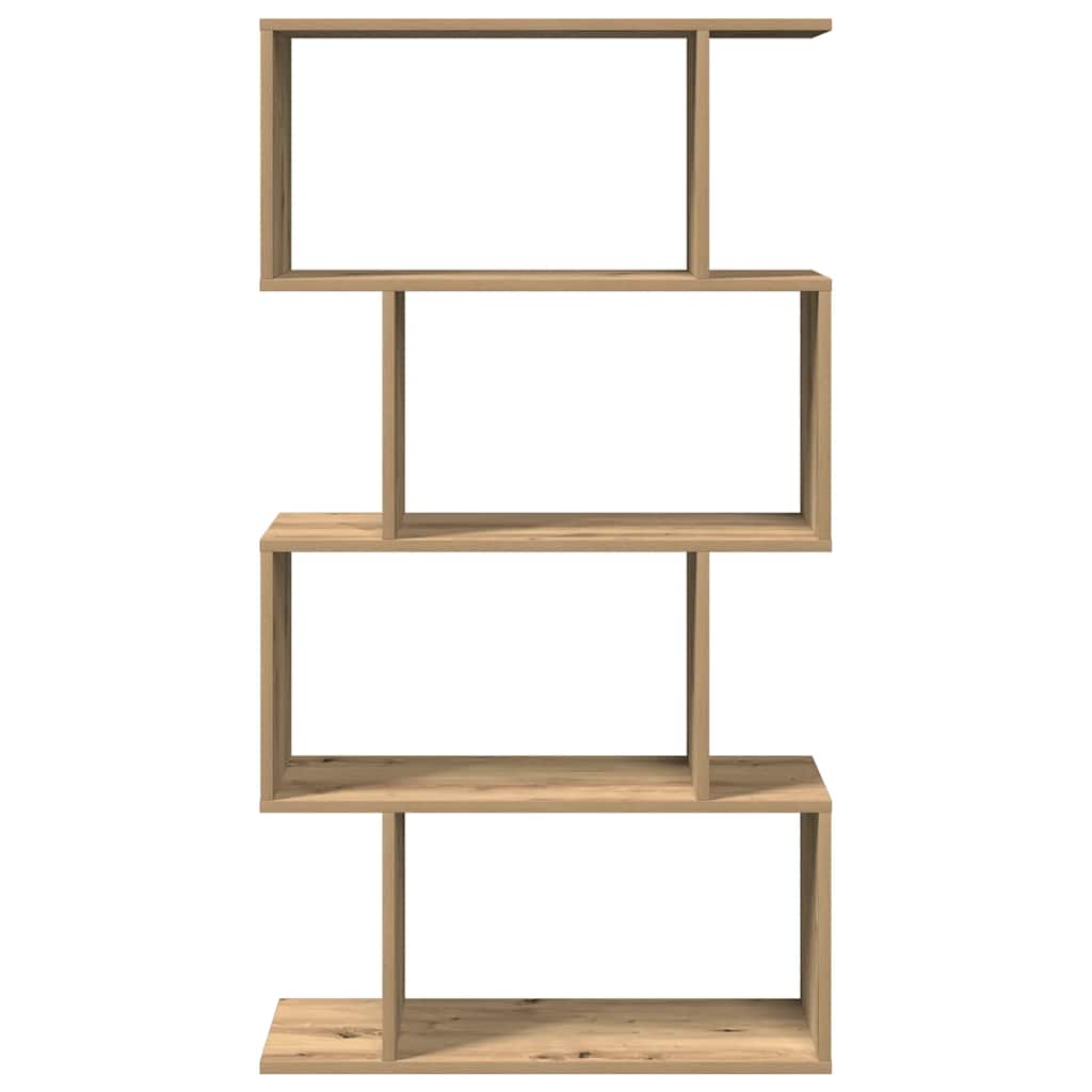 Raumteiler-Bücherregal 4 Böden Artisan-Eiche 70x24x129 cm