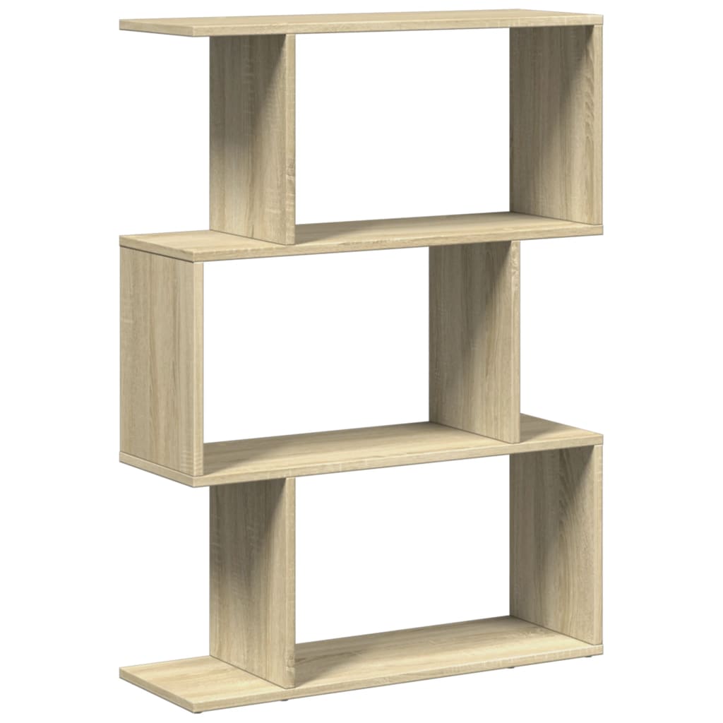 Bibliothèque séparateur de pièce 3 compartiments Chêne Sonoma 70x24x97 cm