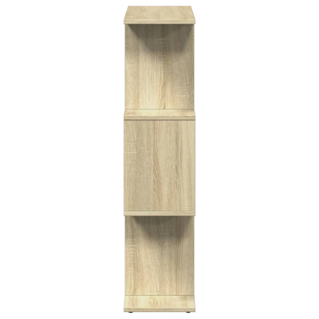 Bibliothèque séparateur de pièce 3 compartiments Chêne Sonoma 70x24x97 cm