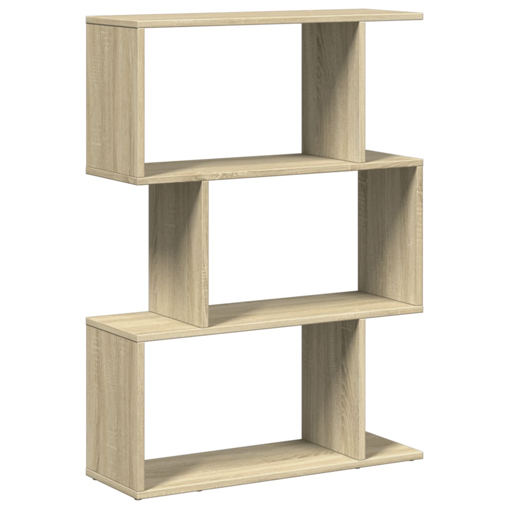Bibliothèque séparateur de pièce 3 compartiments Chêne Sonoma 70x24x97 cm