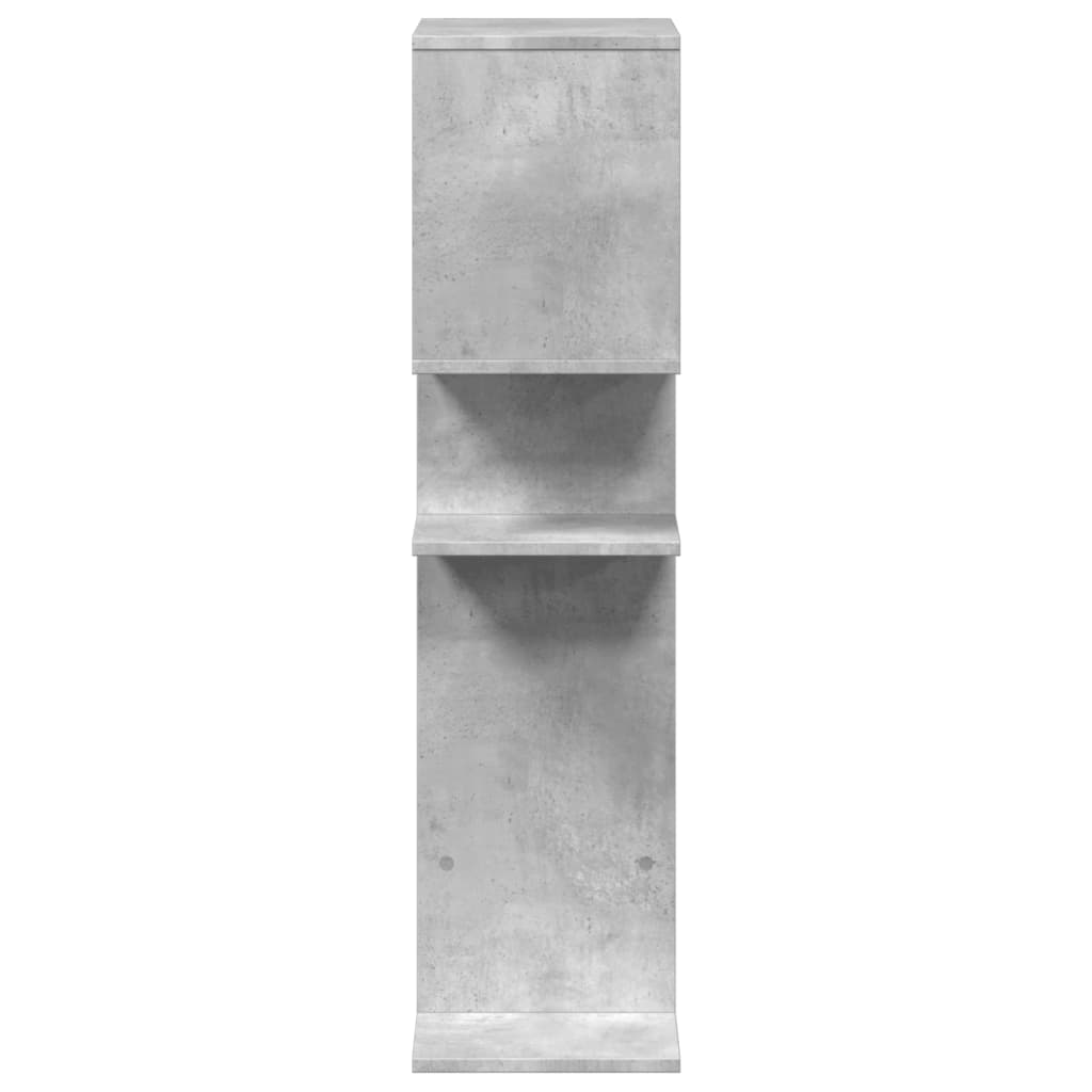 Room Divider Bookcase Concrete Grey 92x29x112 cm Wood Material