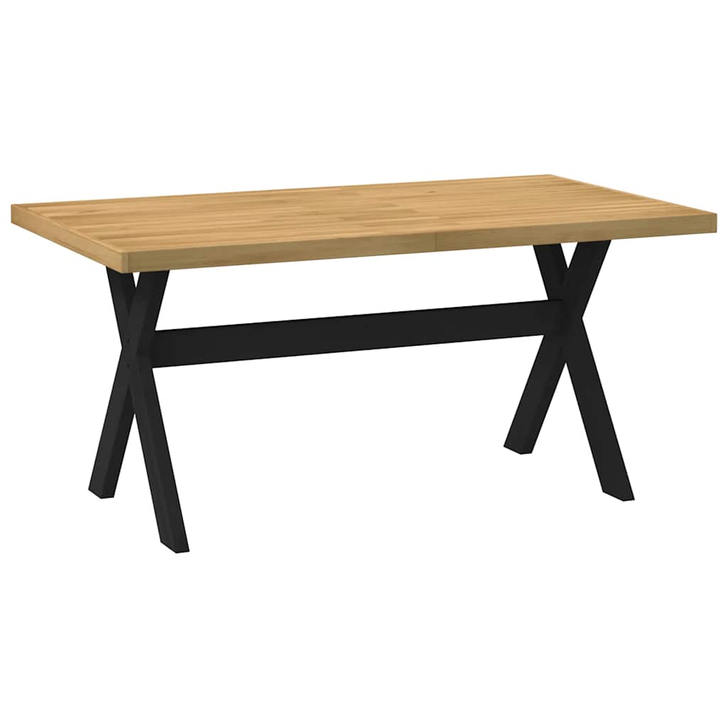 Table à manger NOAIN pieds en X 160x90x75 cm pin massif