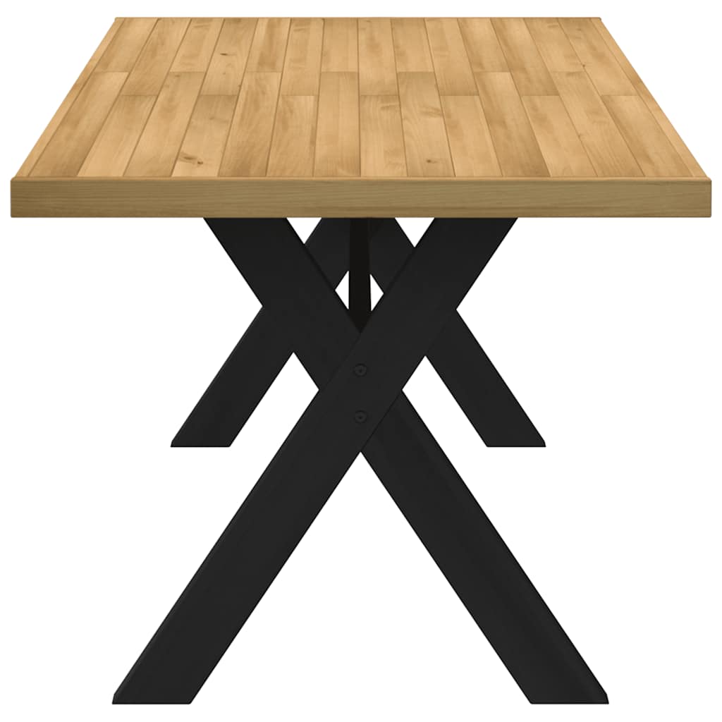 Table à manger NOAIN pieds en X 160x90x75 cm pin massif