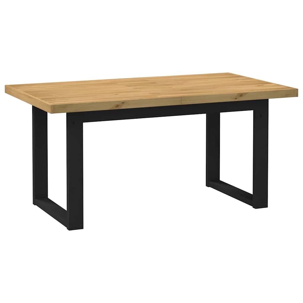 Table à manger NOAIN pieds en U 160x90x75 cm bois de pin massif
