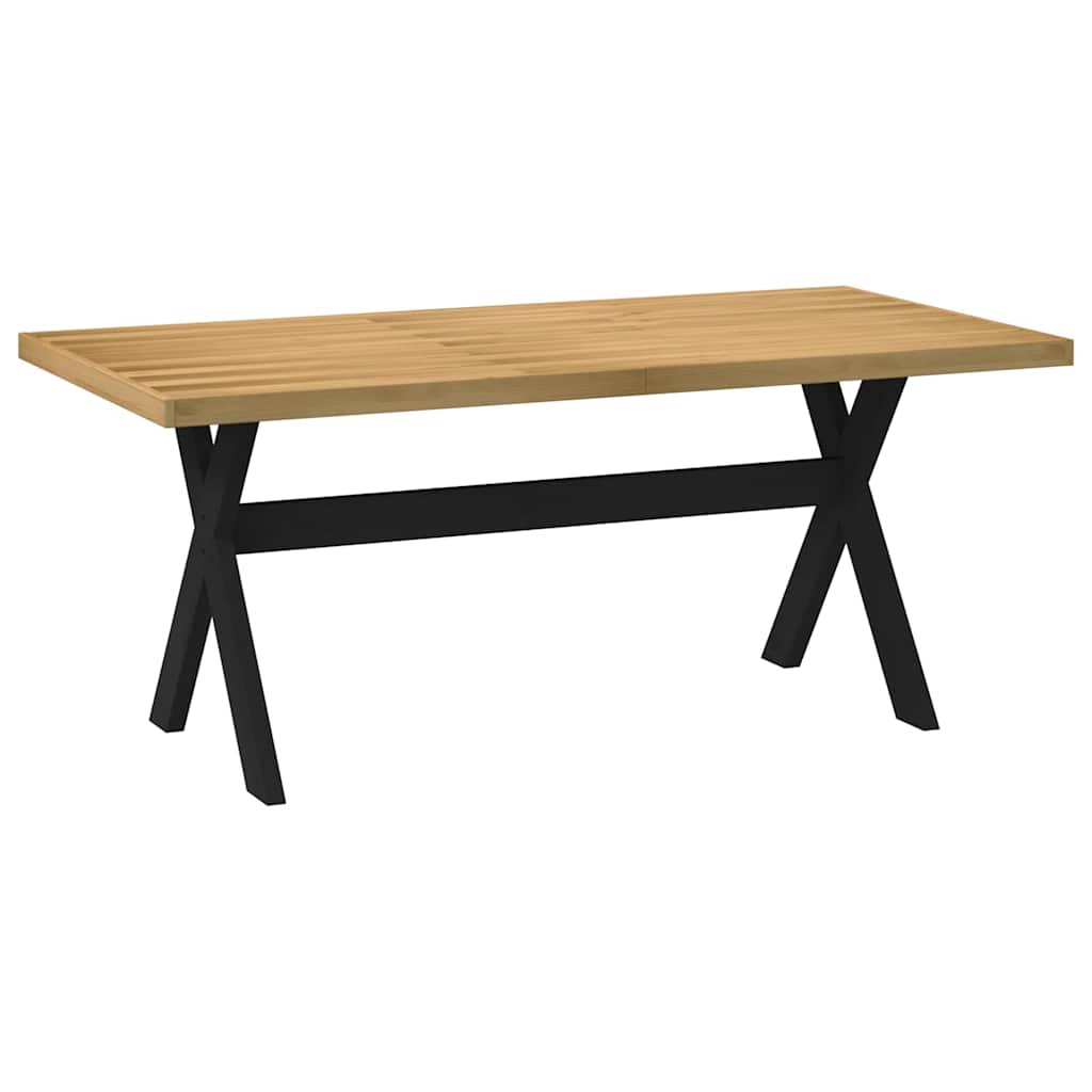 Table à manger NOAIN pieds en X 180x90x75 cm bois de pin massif