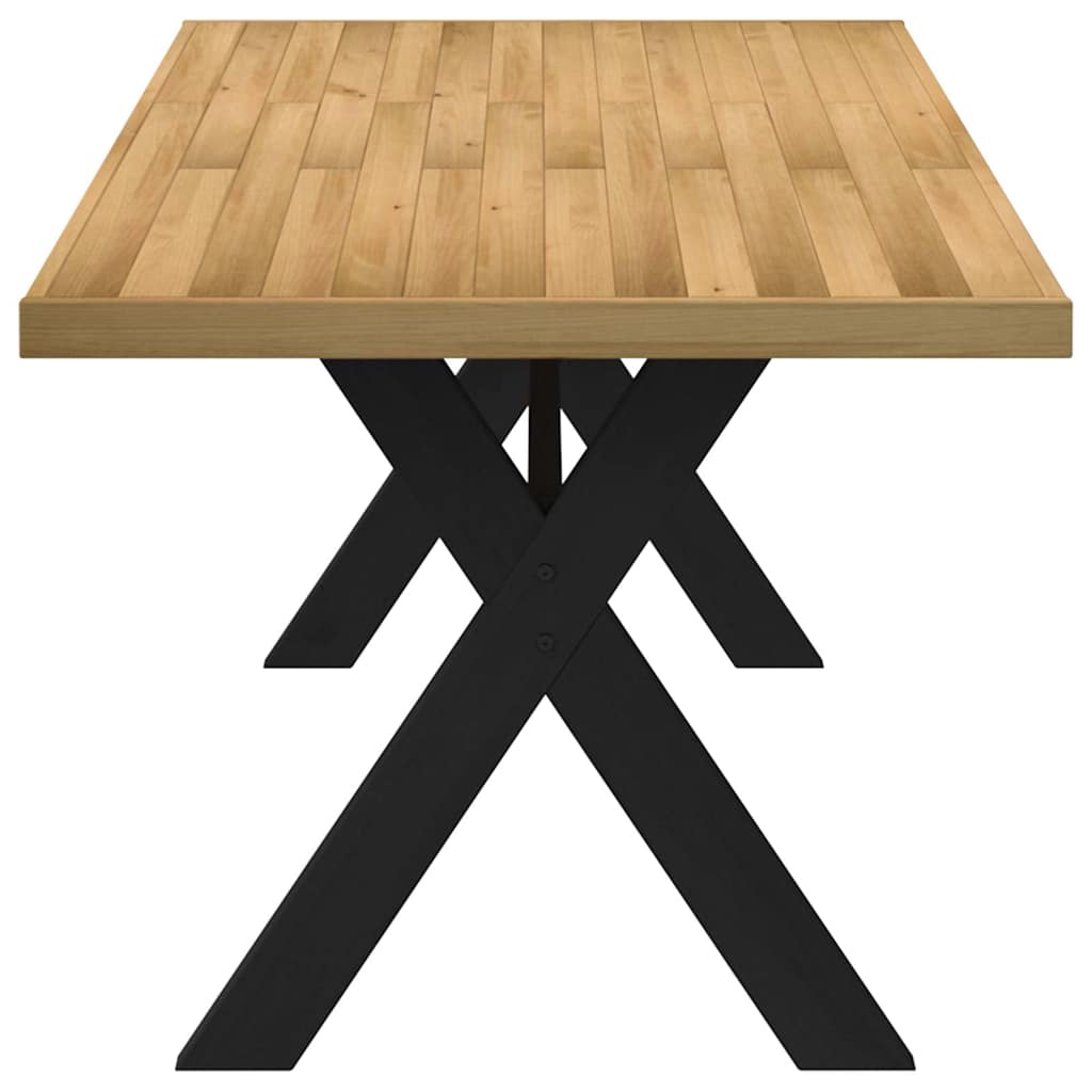 Table à manger NOAIN pieds en X 180x90x75 cm bois de pin massif