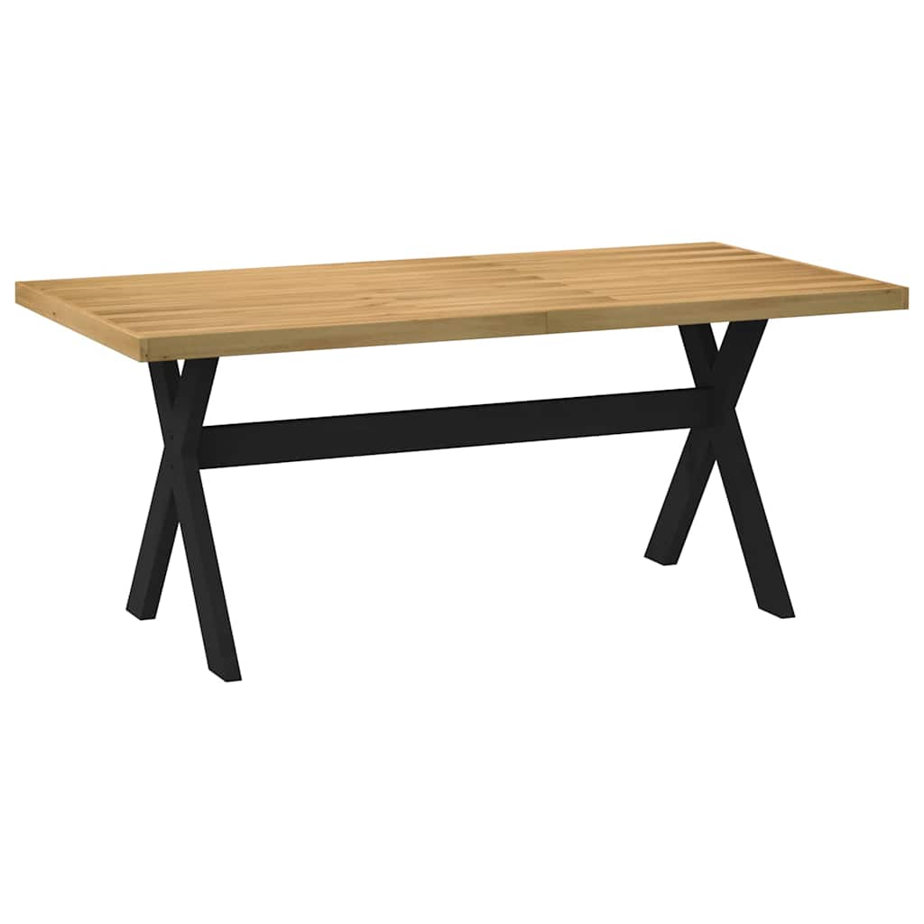 Table à manger NOAIN pieds en X 180x90x75 cm bois de pin massif