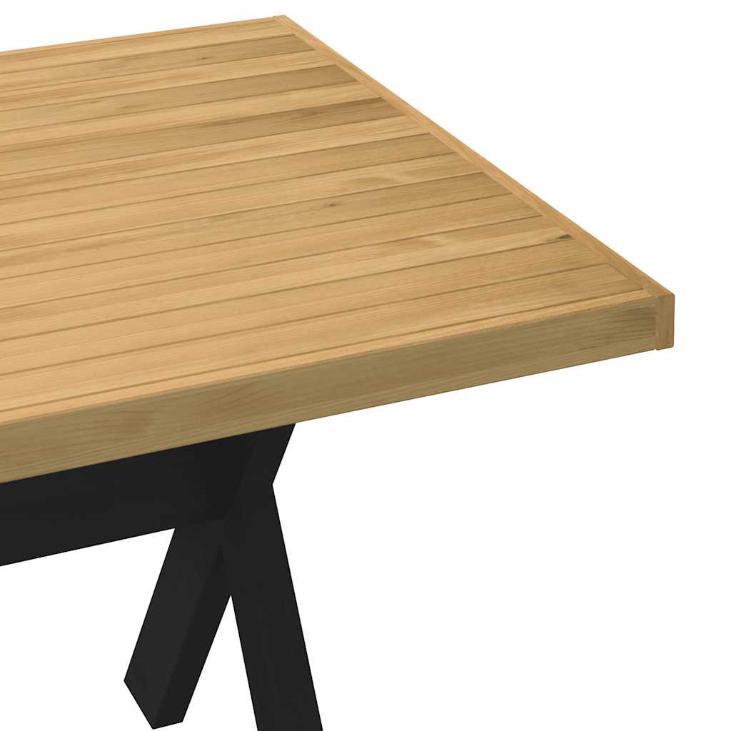 Table à manger NOAIN pieds en X 180x90x75 cm bois de pin massif