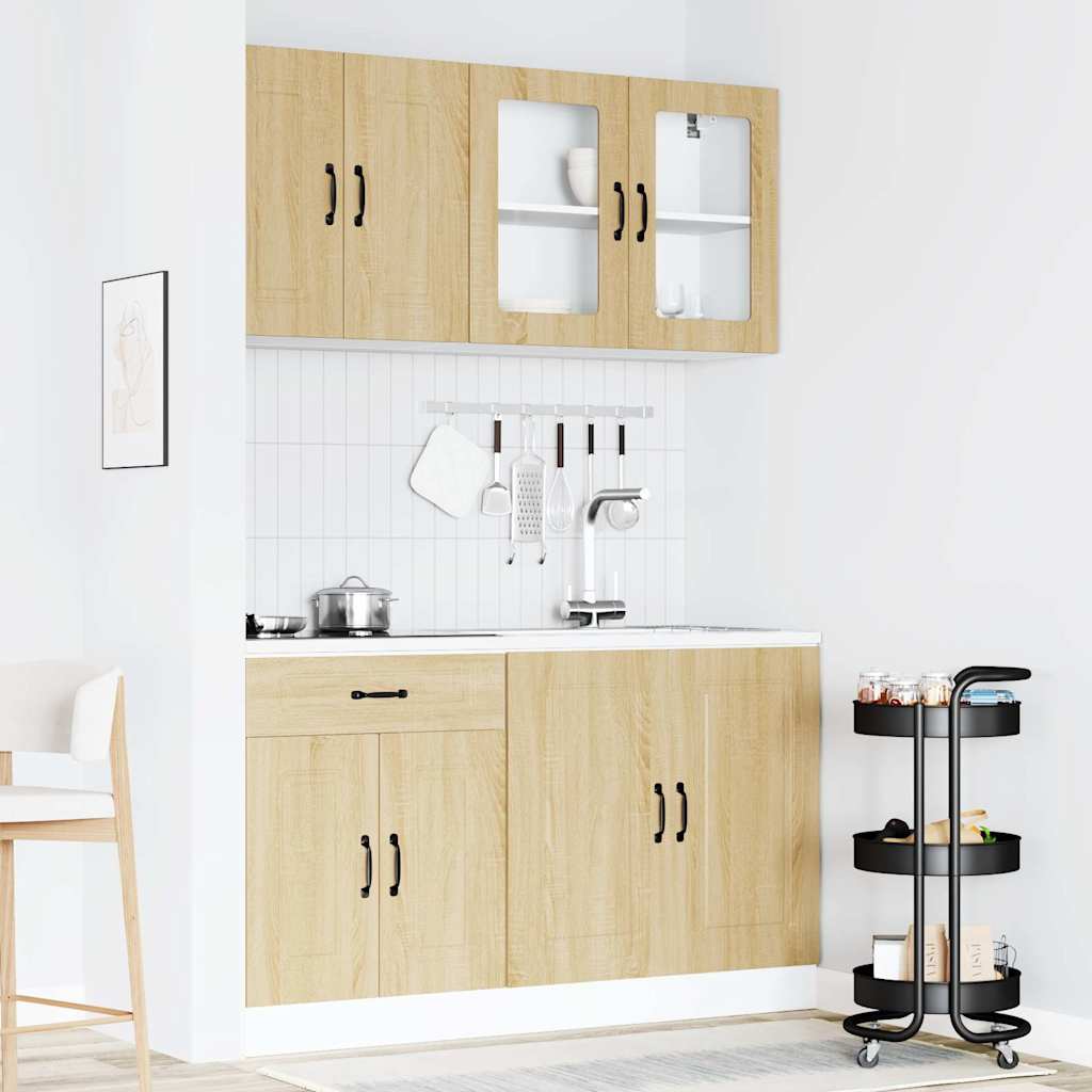 4-piece kitchen cabinet set Kalmar Sonoma oak wood-based material