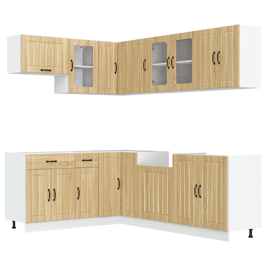 11-piece kitchen cabinet set Lucca Sonoma oak wood-based material