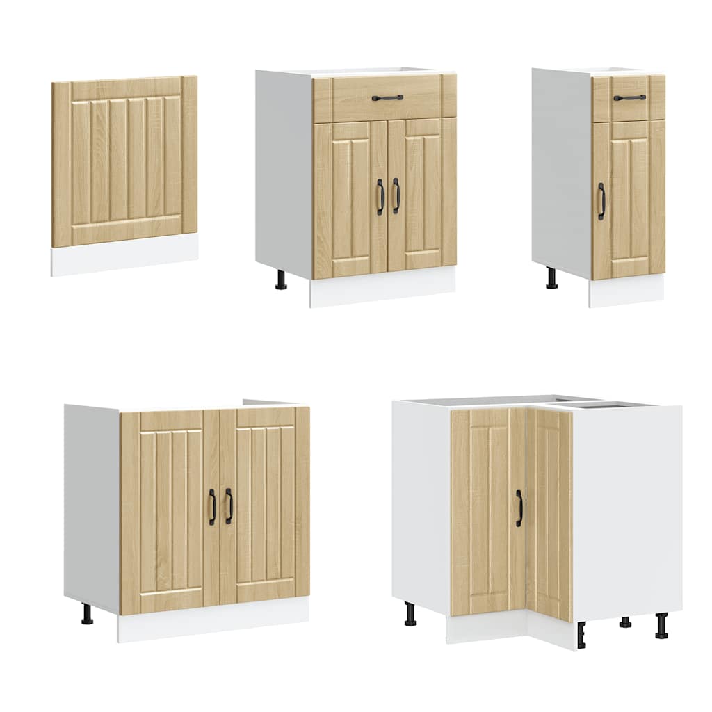 11-piece kitchen cabinet set Lucca Sonoma oak wood-based material