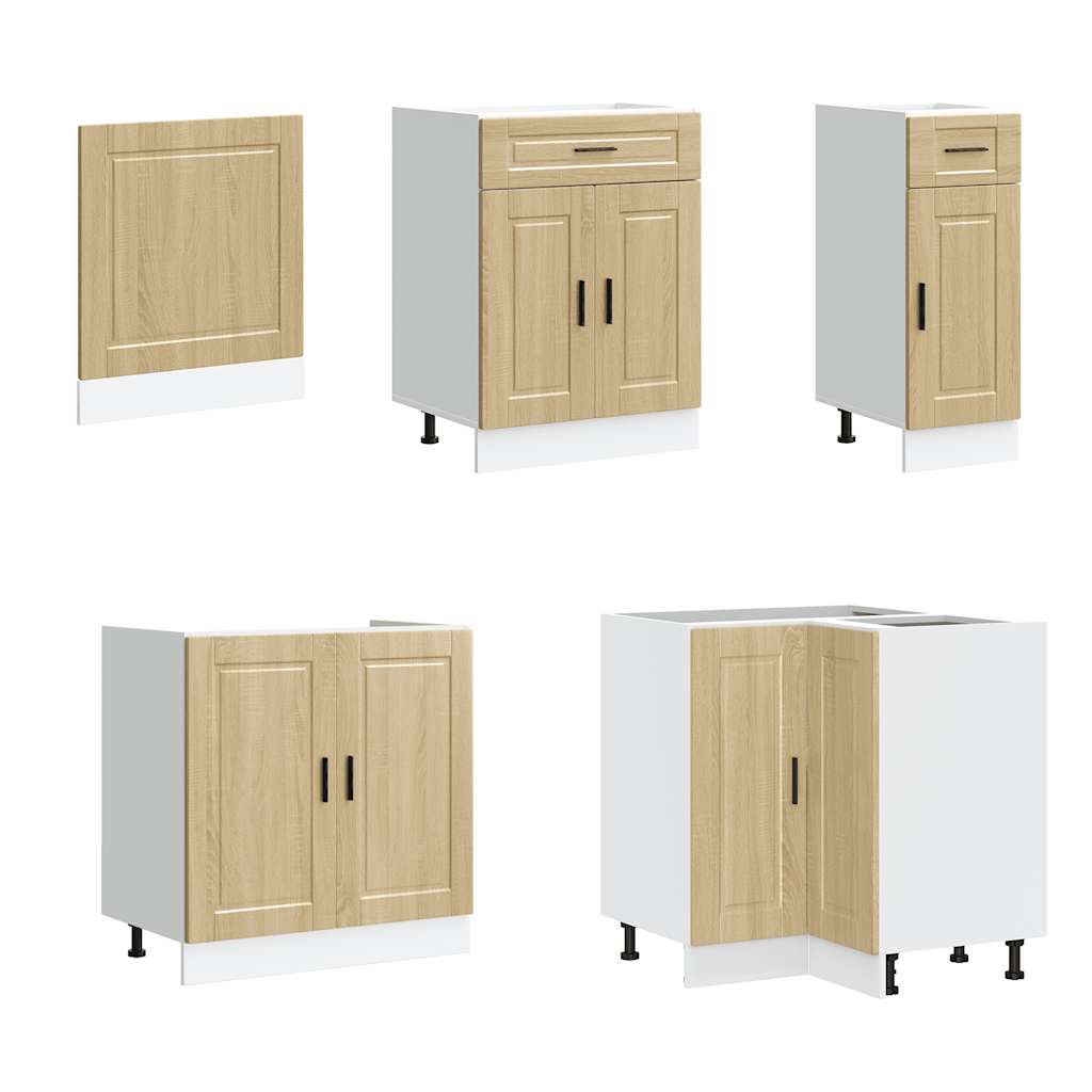 11-piece kitchen cabinet set Porto Sonoma oak wood-based material