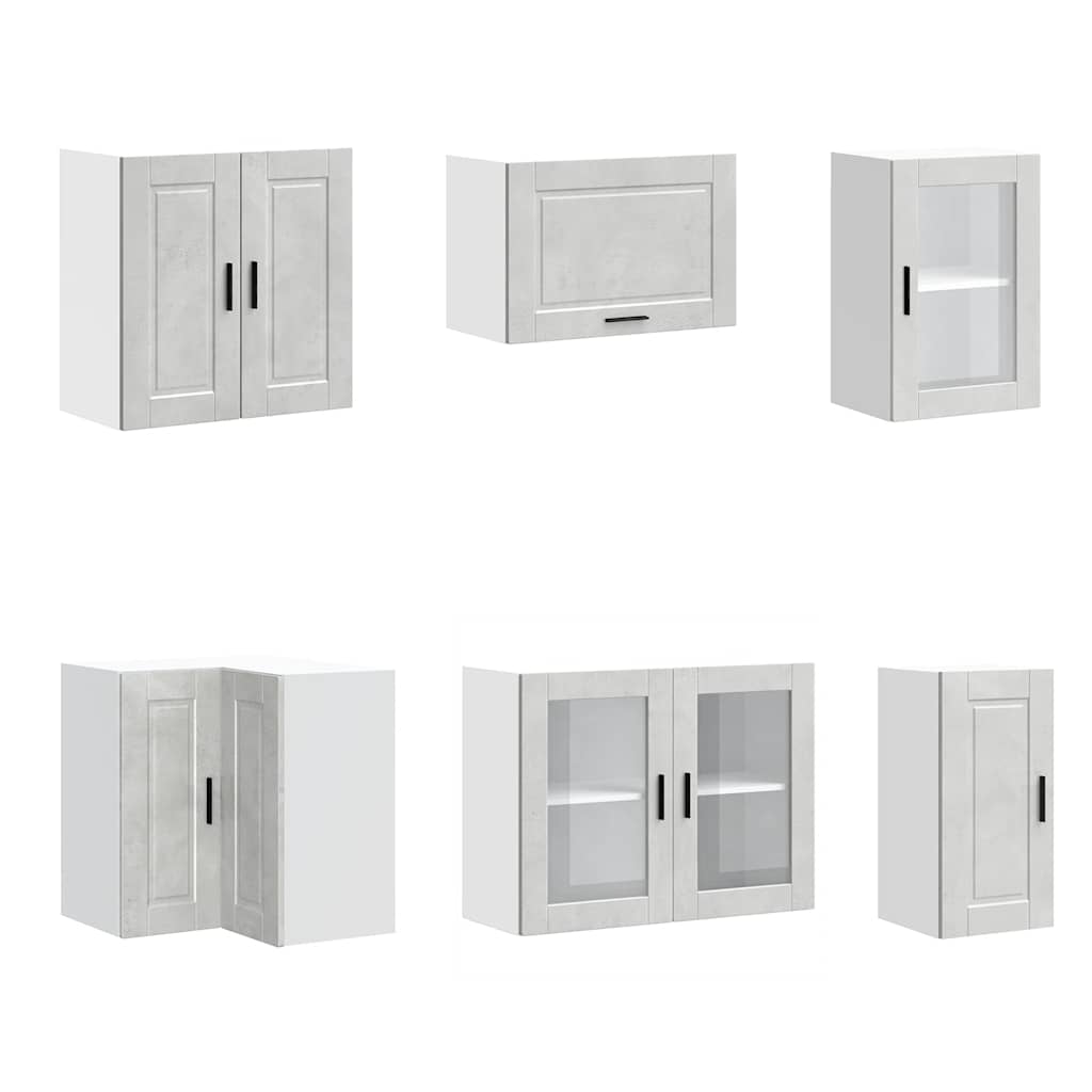 11-piece kitchen cabinet set Porto concrete grey wood-based panel