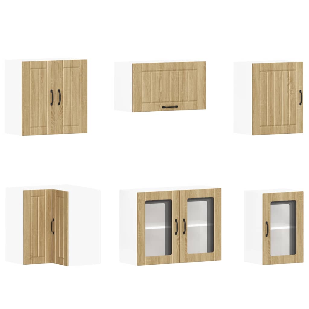 11-piece kitchen cabinet set Lucca Sonoma oak wood-based material