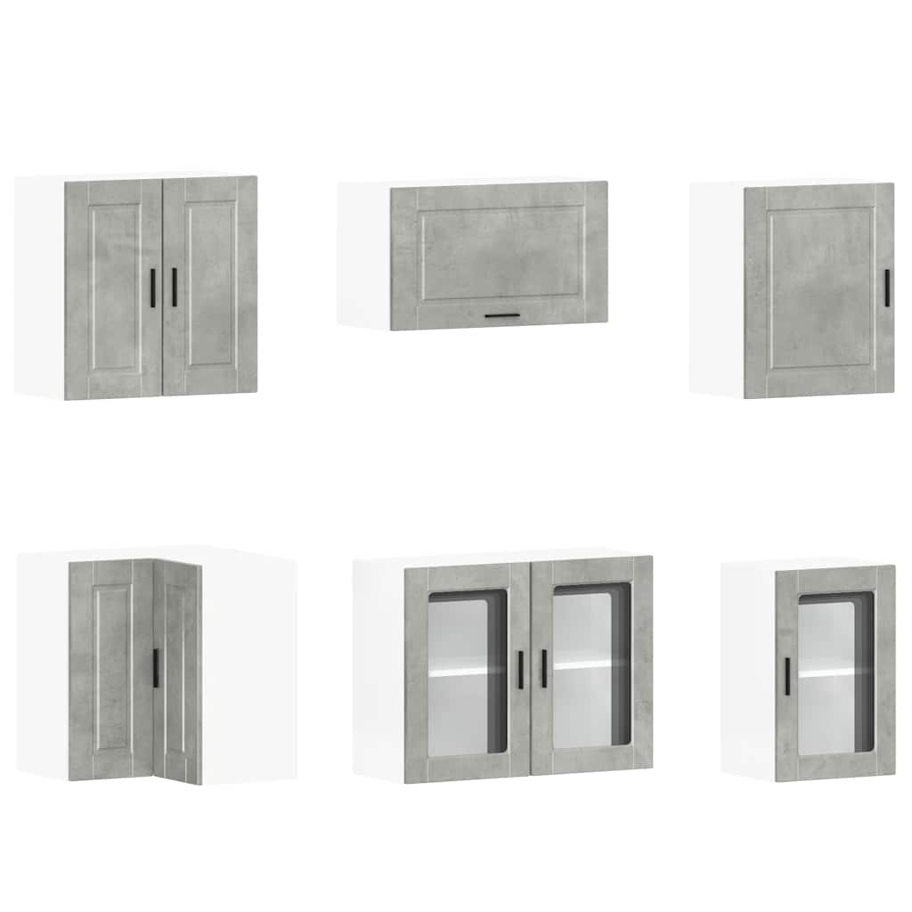 11-piece kitchen cabinet set Porto concrete grey wood-based panel