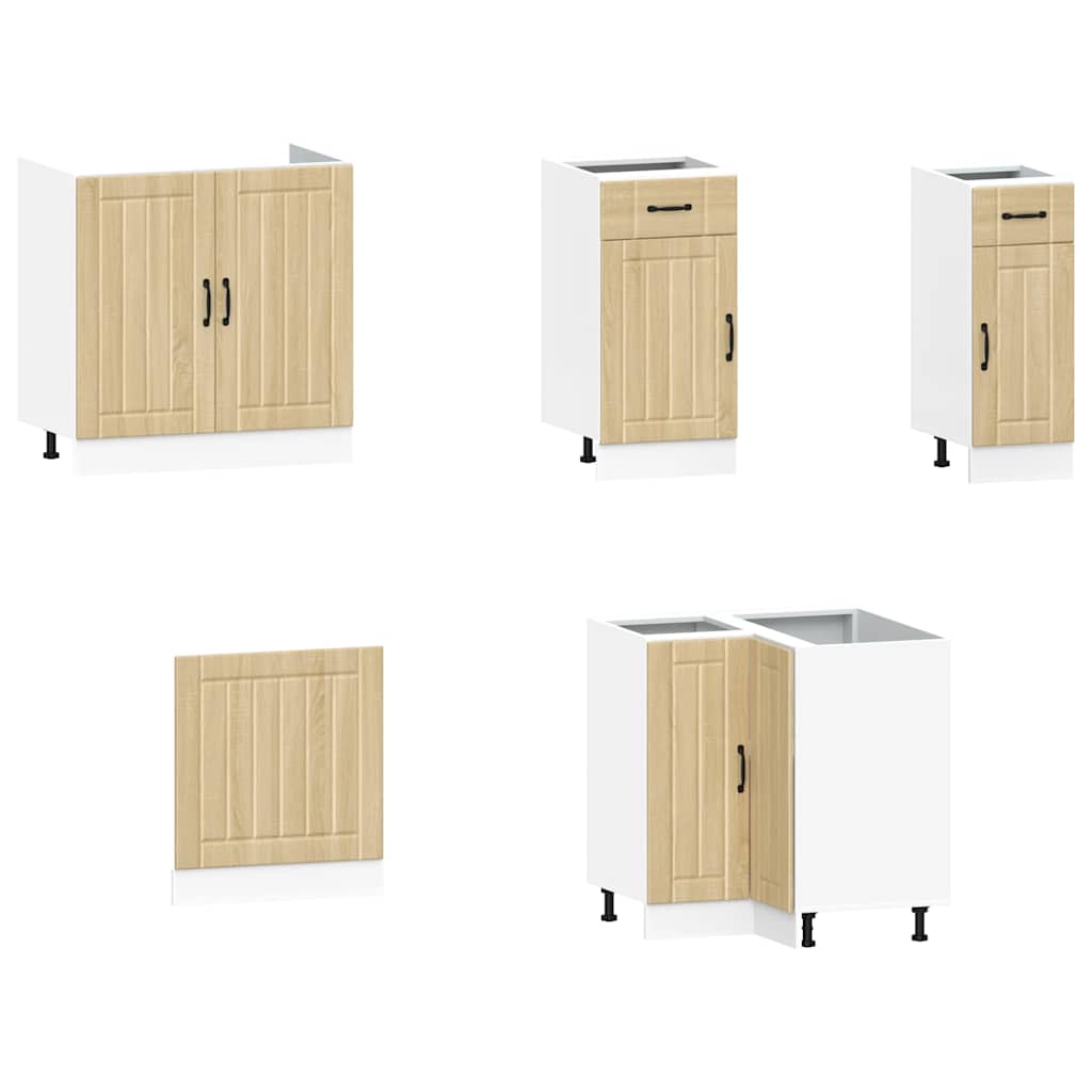 11-piece kitchen cabinet set Lucca Sonoma oak wood-based material