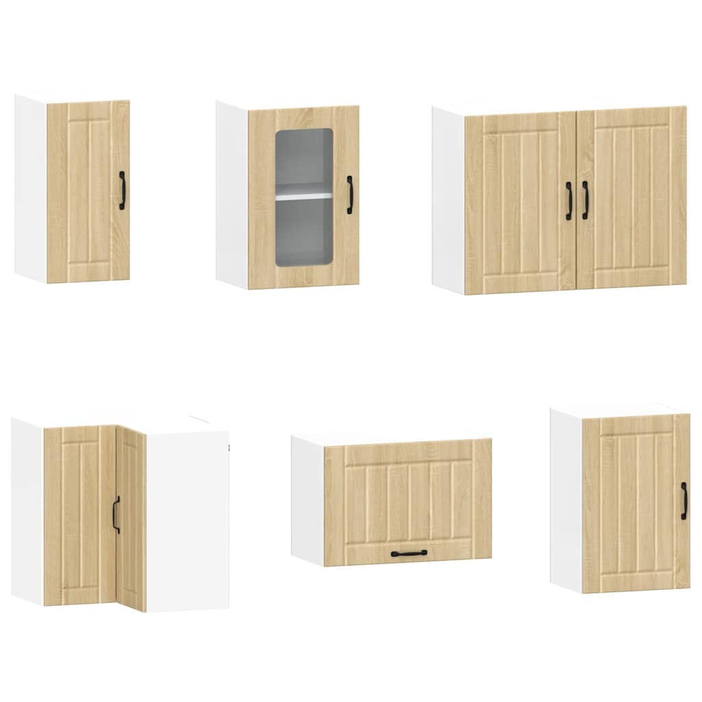 11-piece kitchen cabinet set Lucca Sonoma oak wood-based material