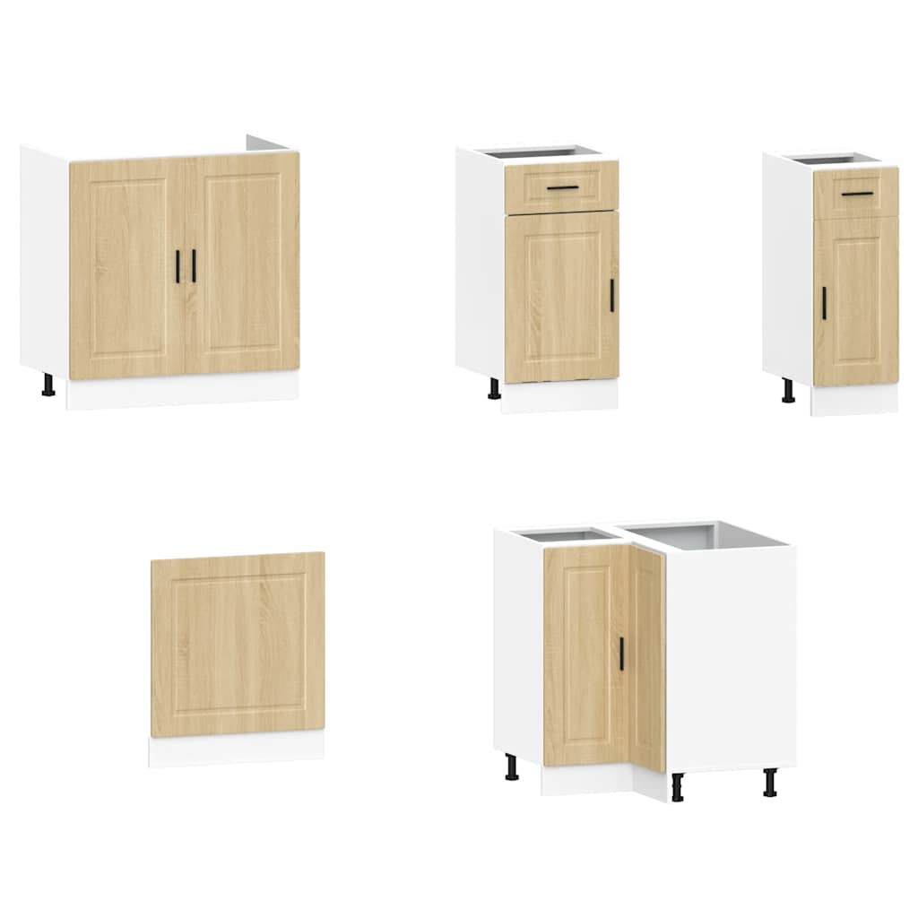 11-piece kitchen cabinet set Porto Sonoma oak wood-based material