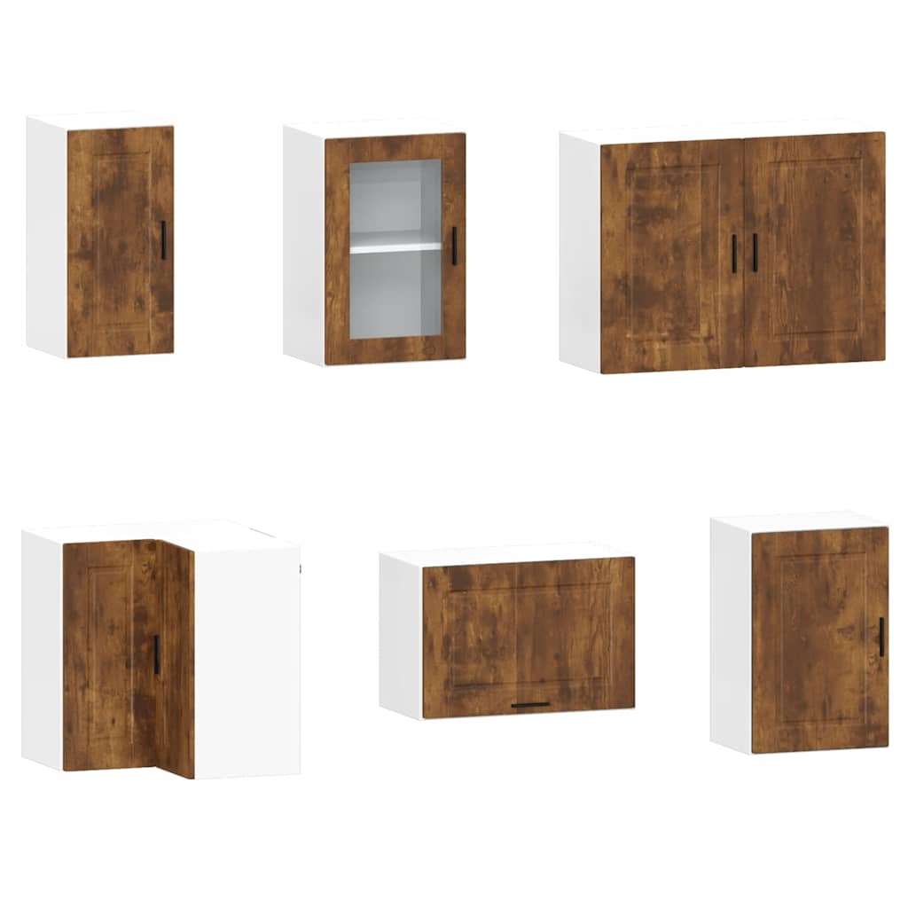 11-piece kitchen cabinet set Porto smoked oak wood material