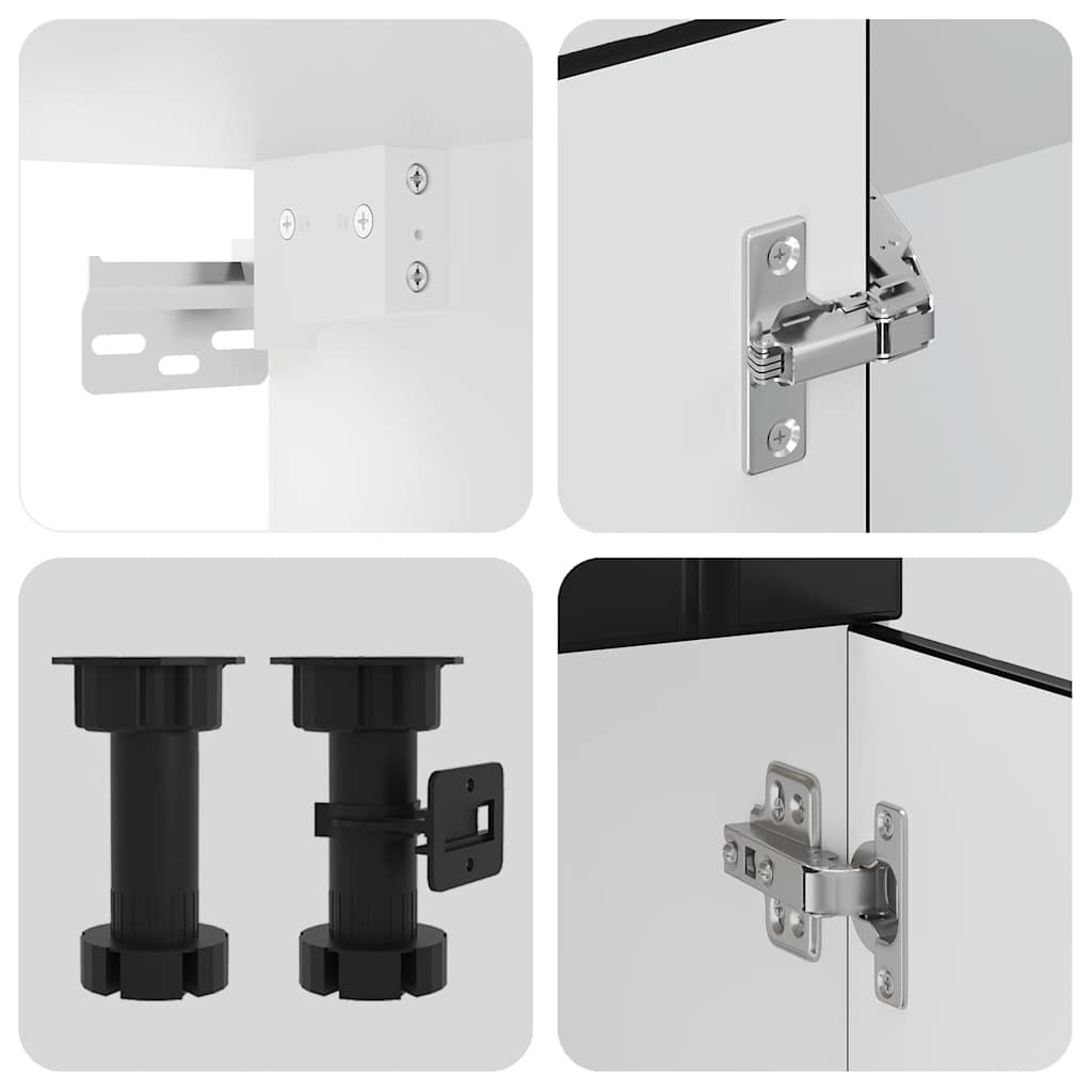 14-piece kitchen cabinet set Lucca Black wood-based panel