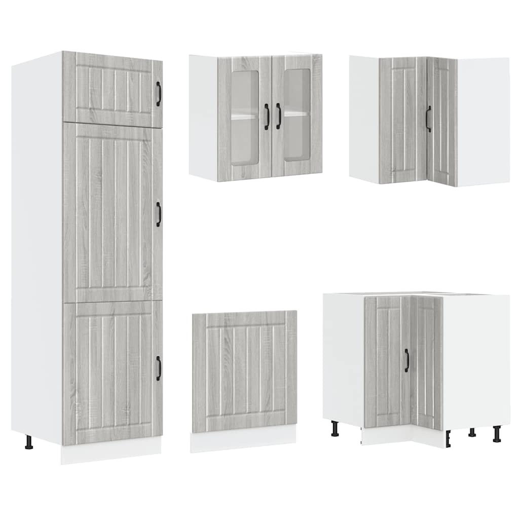 14-piece kitchen cabinet set Lucca Grey Sonoma wood-based material