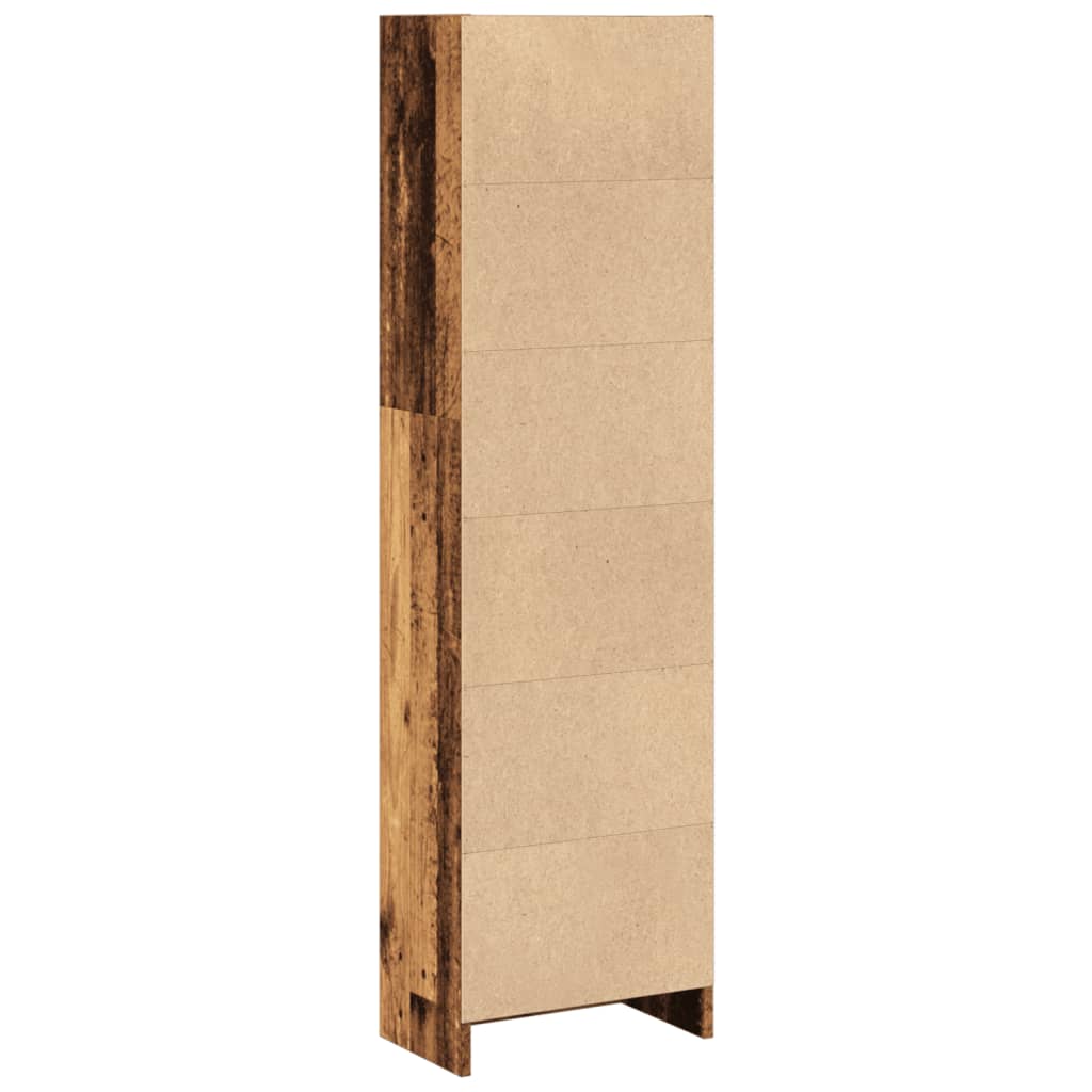 Bookshelf old wood look 40x24x143 cm wood material