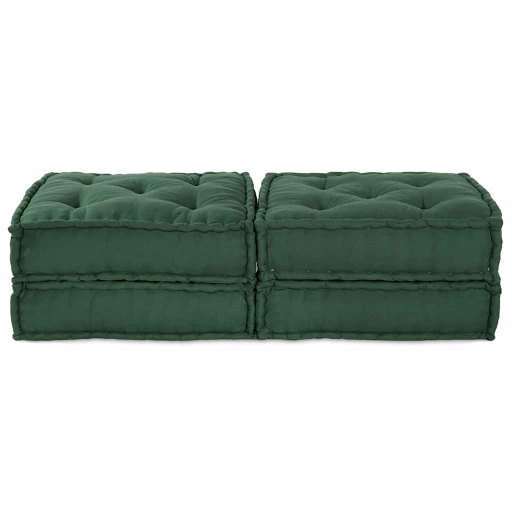 Modulares Sofa 2 pcs Grün 70 x 70 x 36 cm Stoff