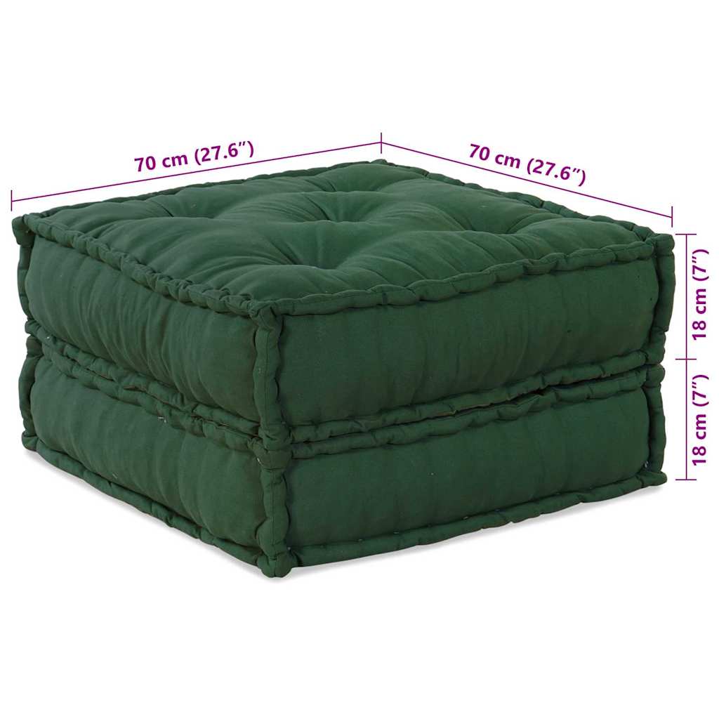 Modulares Sofa 2 pcs Grün 70 x 70 x 36 cm Stoff