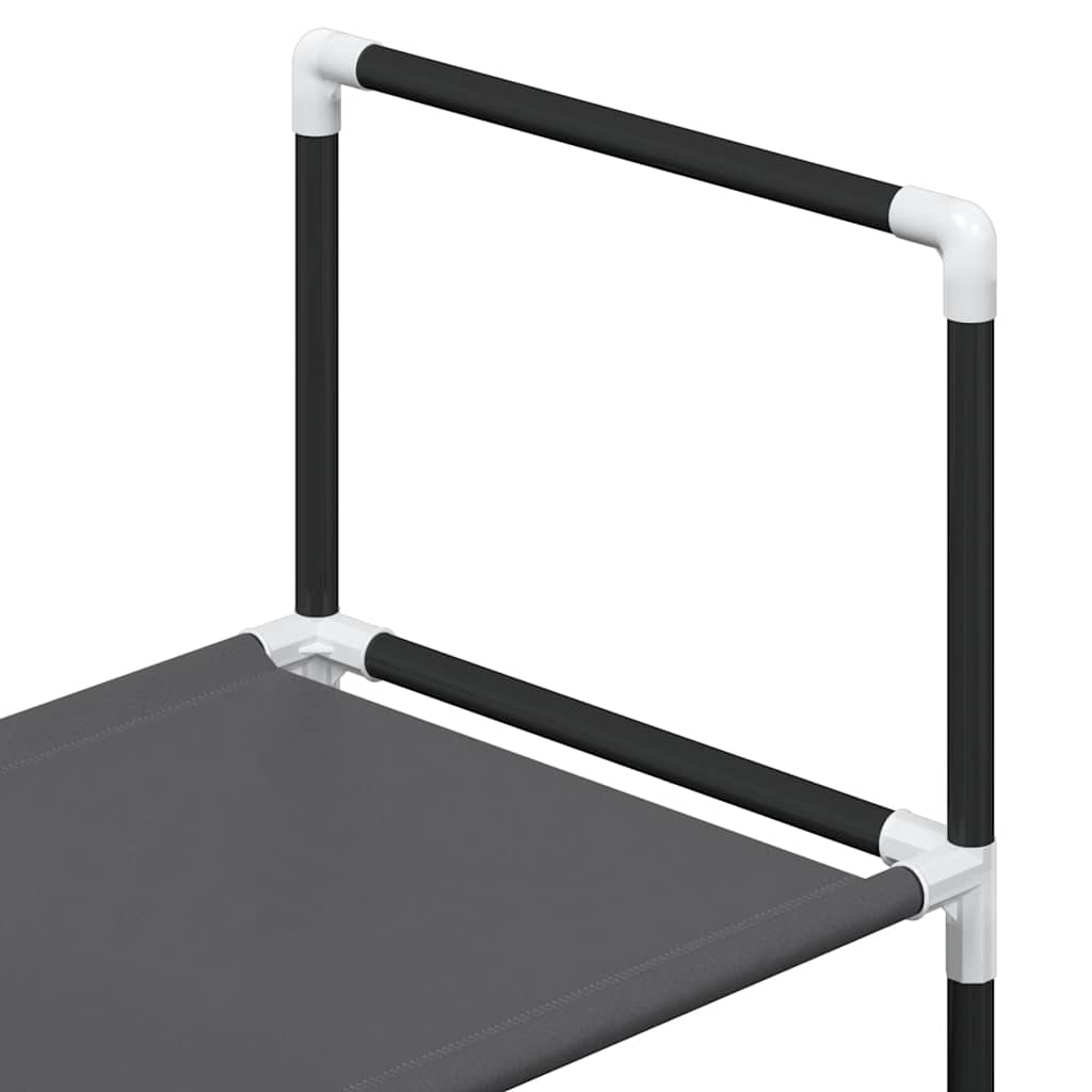 Étagère à chaussures 4 niveaux noire 44x28x77 cm tissu non tissé