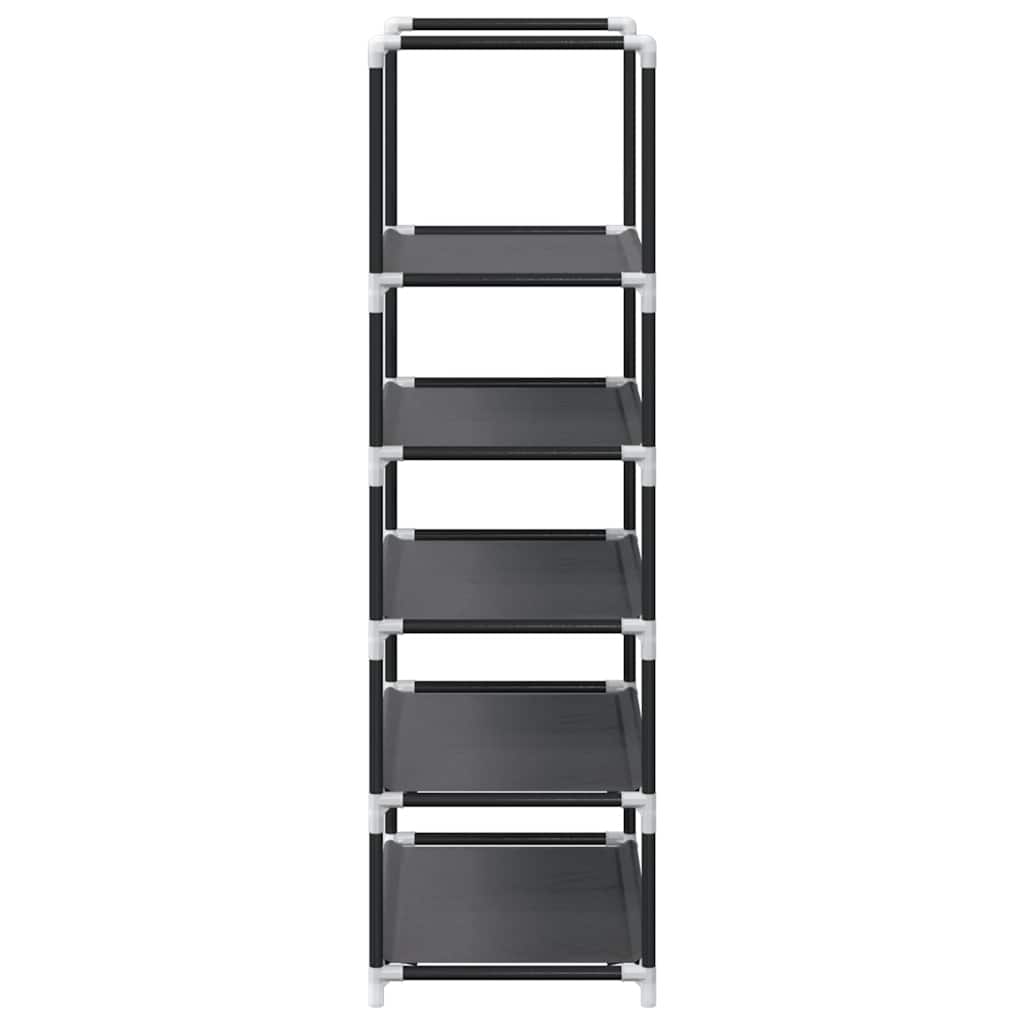 Étagère à chaussures 5 niveaux noire 44x28x94 cm tissu non tissé