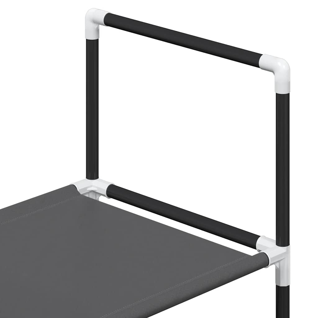 Étagère à chaussures 5 niveaux noire 44x28x94 cm tissu non tissé
