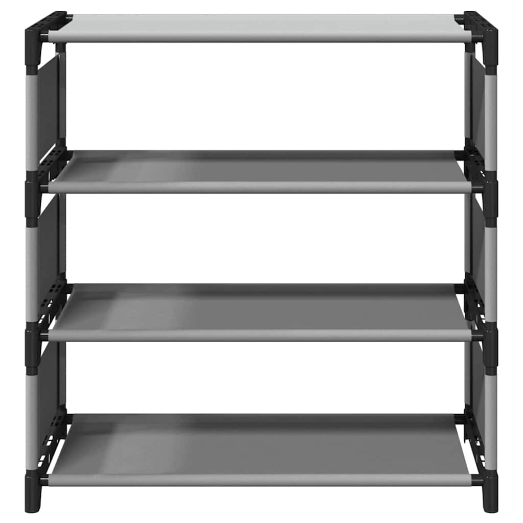 Étagère à chaussures 4 niveaux gris 54x28x55 cm tissu non tissé