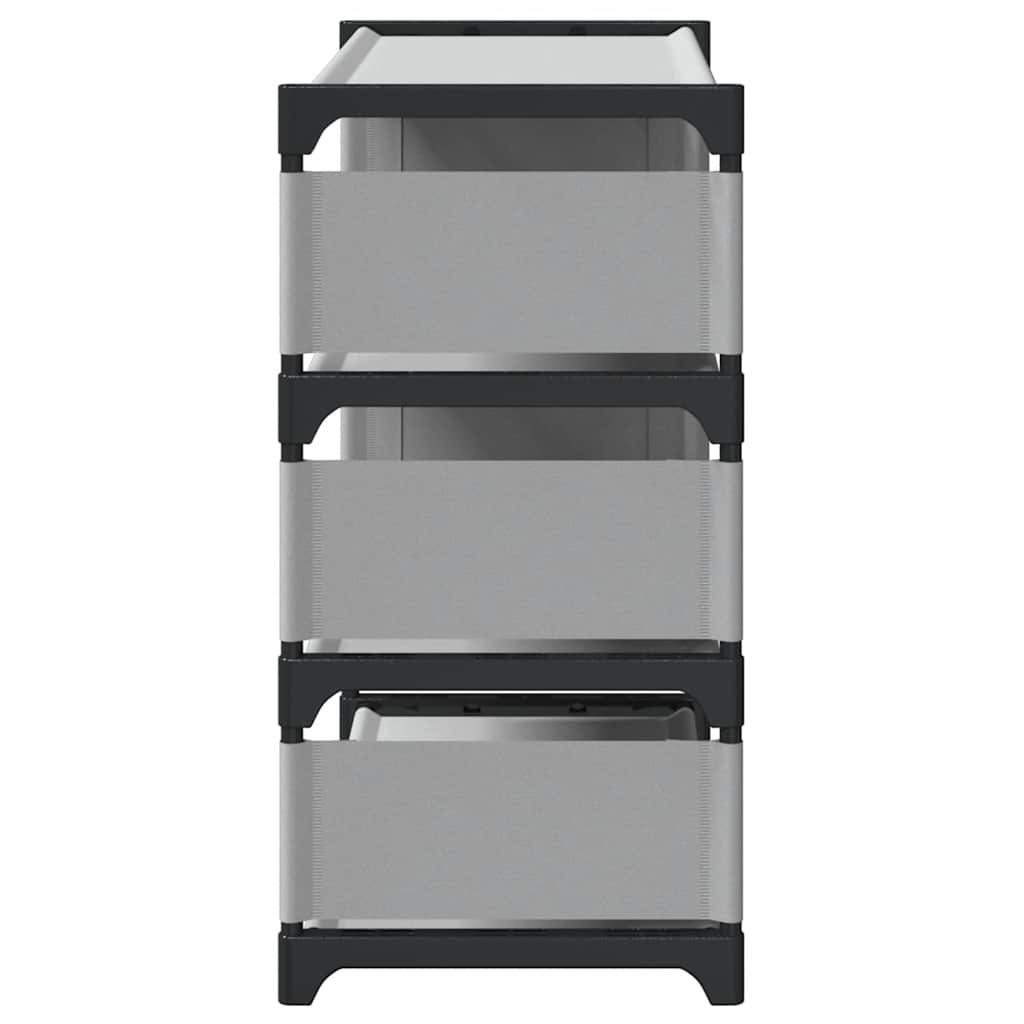 Étagère à chaussures 4 niveaux gris 54x28x55 cm tissu non tissé