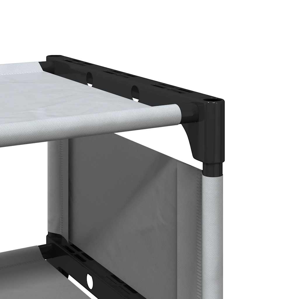Étagère à chaussures 4 niveaux gris 54x28x55 cm tissu non tissé