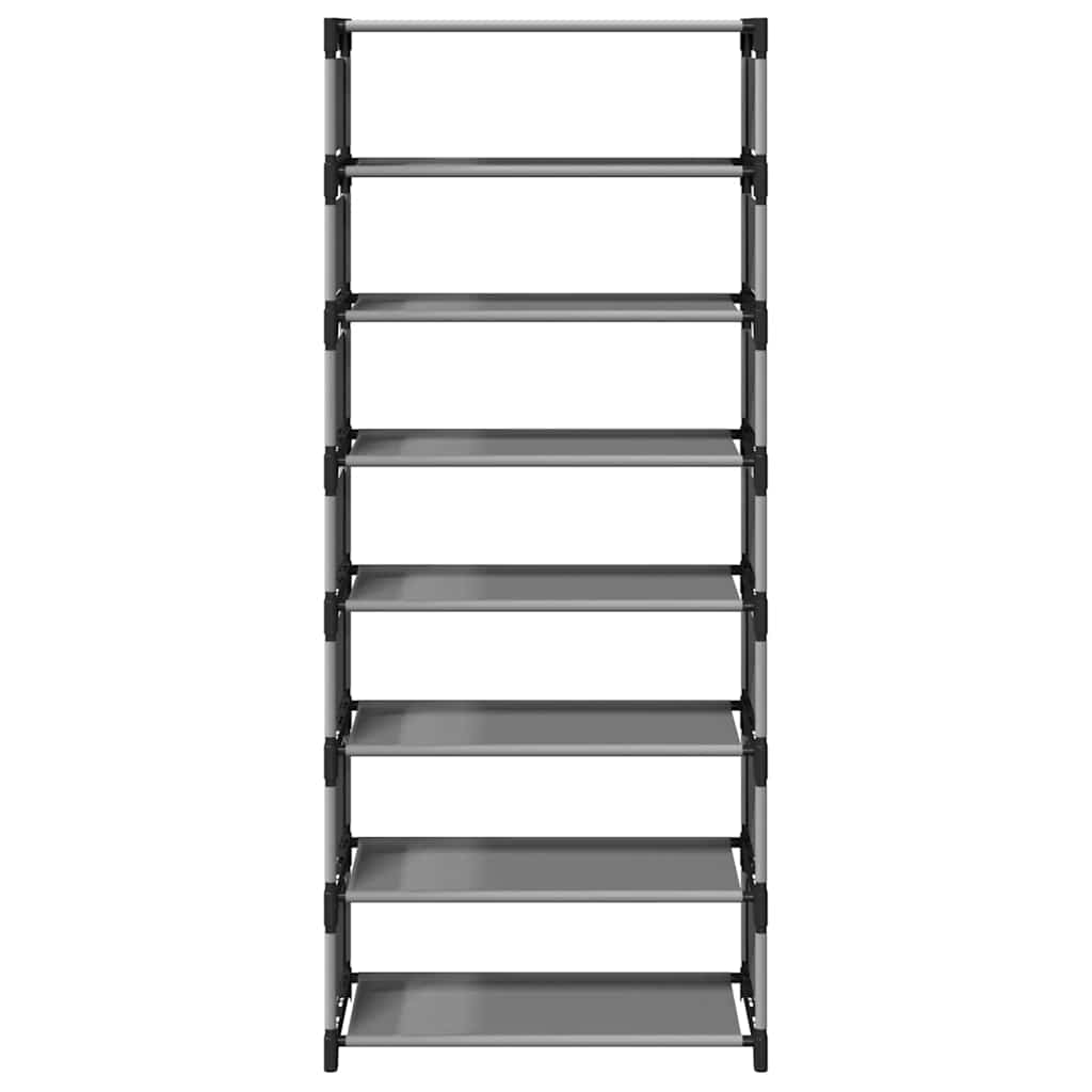 Étagère à chaussures 8 niveaux gris 54x28x124 cm tissu non tissé