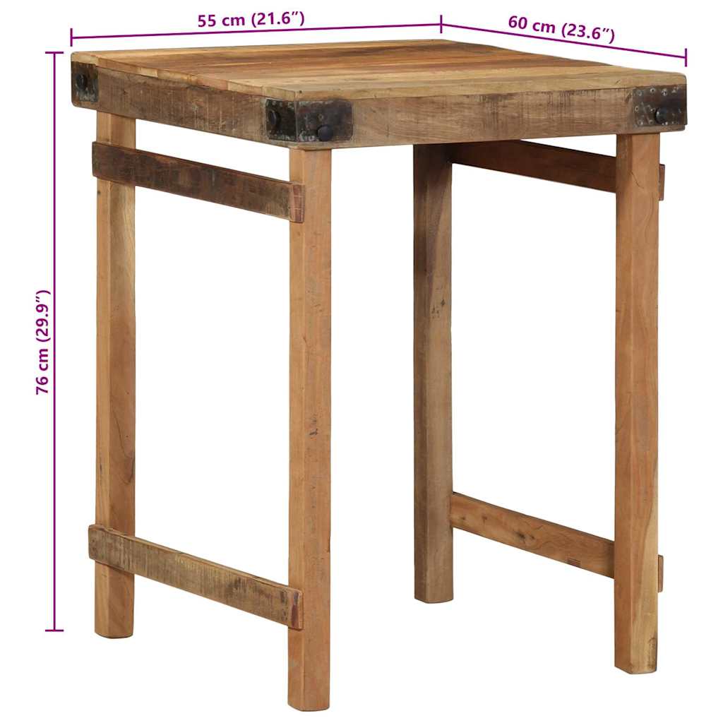 Esstisch Braun 60 x 55 x 76 cm recyceltes Massivholz