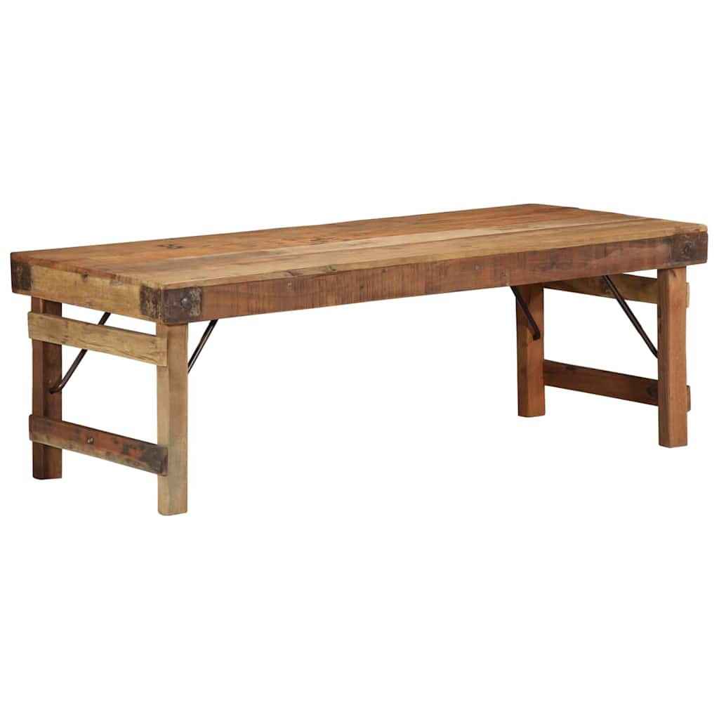 Couchtisch Braun 110 x 55 x 40 cm recyceltes Massivholz