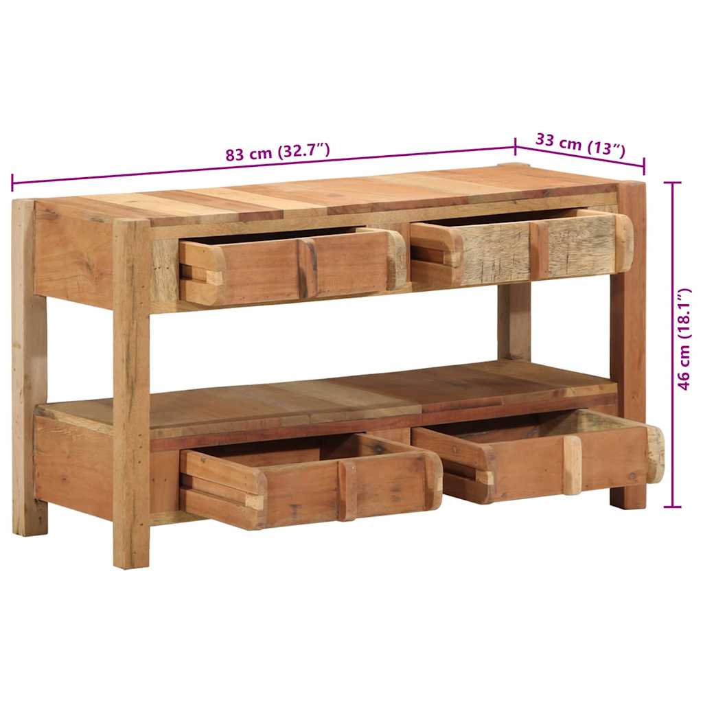 TV-Schränk Braun 83 x 33 x 46 cm Massives upgecyceltes Holz