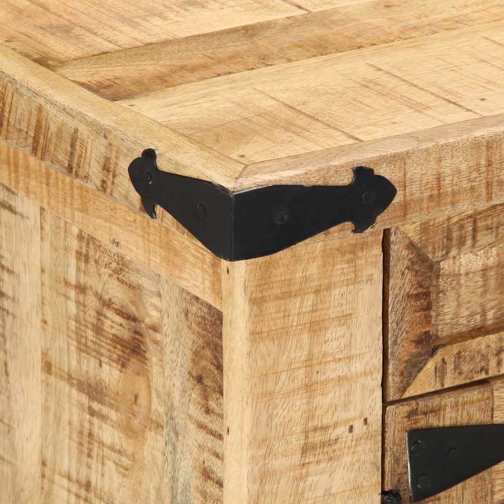 Couchtisch with Drawer Braun 90 x 50 x 40 cm Massivholz Mango