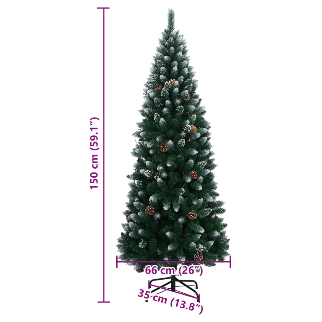 Künstlicher Weihnachtsbaum 150 LEDs 150 cm