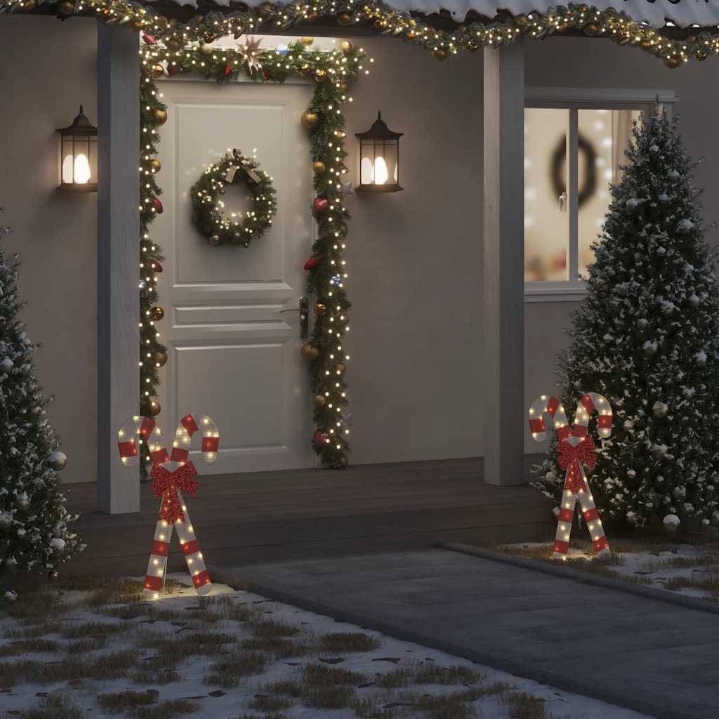Candy cane Christmas decoration 50 LEDs warm white