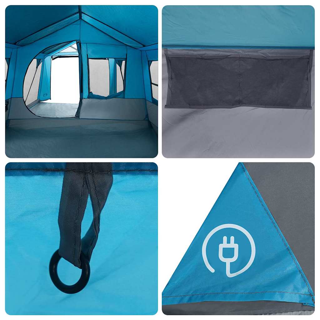 Familienzelt Blau und Grau 620 x 322 x 240 cm Polyester