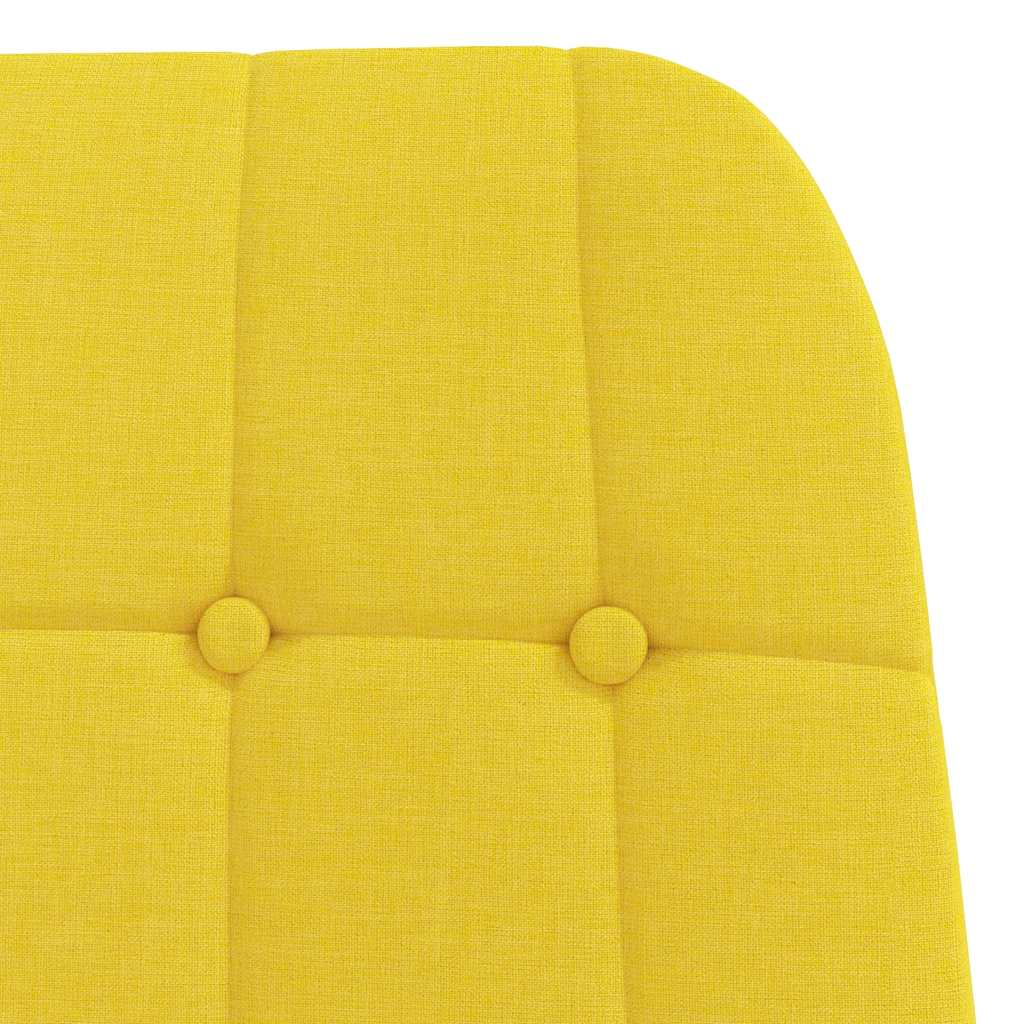 Relaxsessel mit Hocker Hellgelber Stoff
